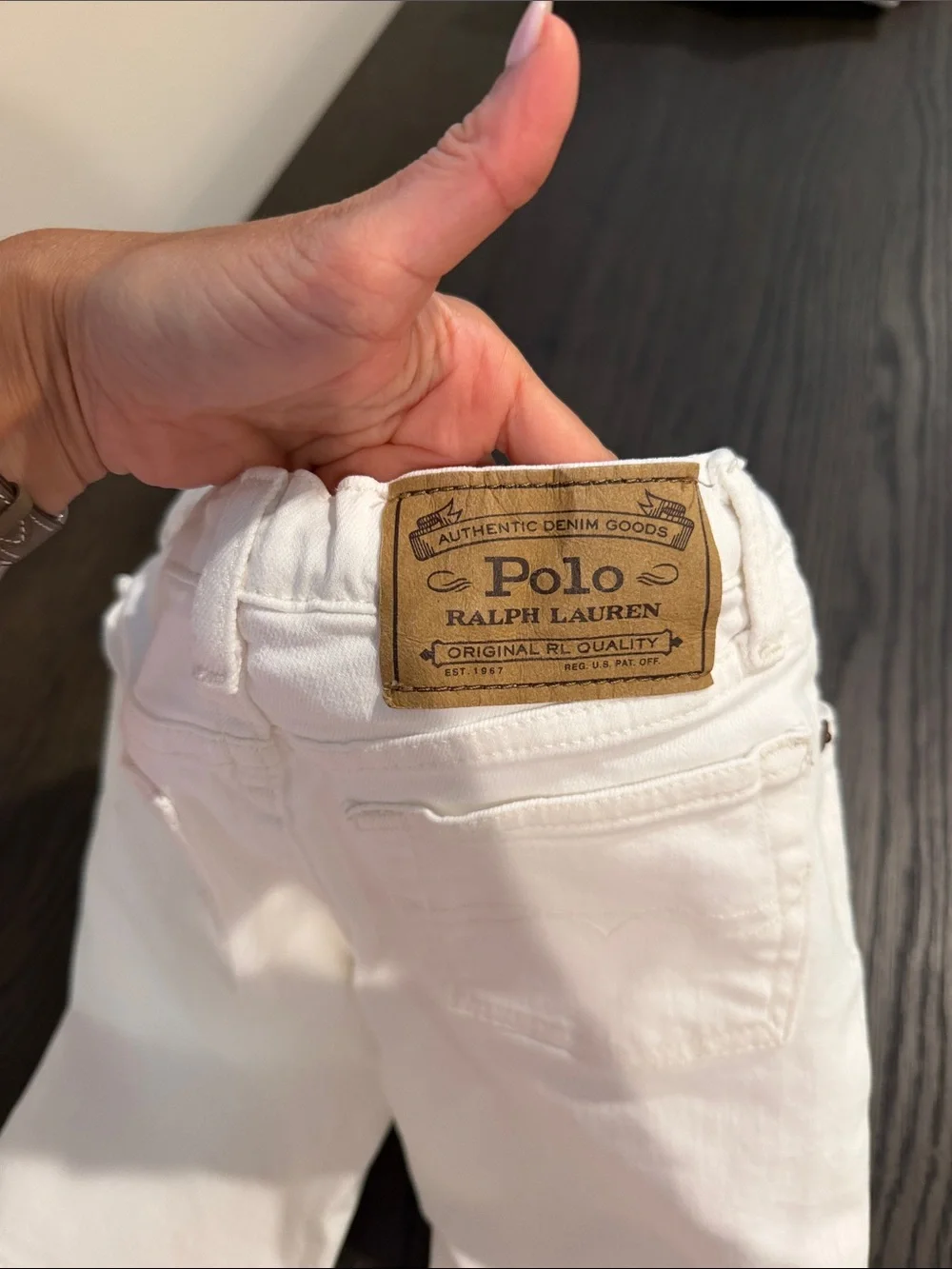 Ralph Lauren White Kids Denim Shorts 6